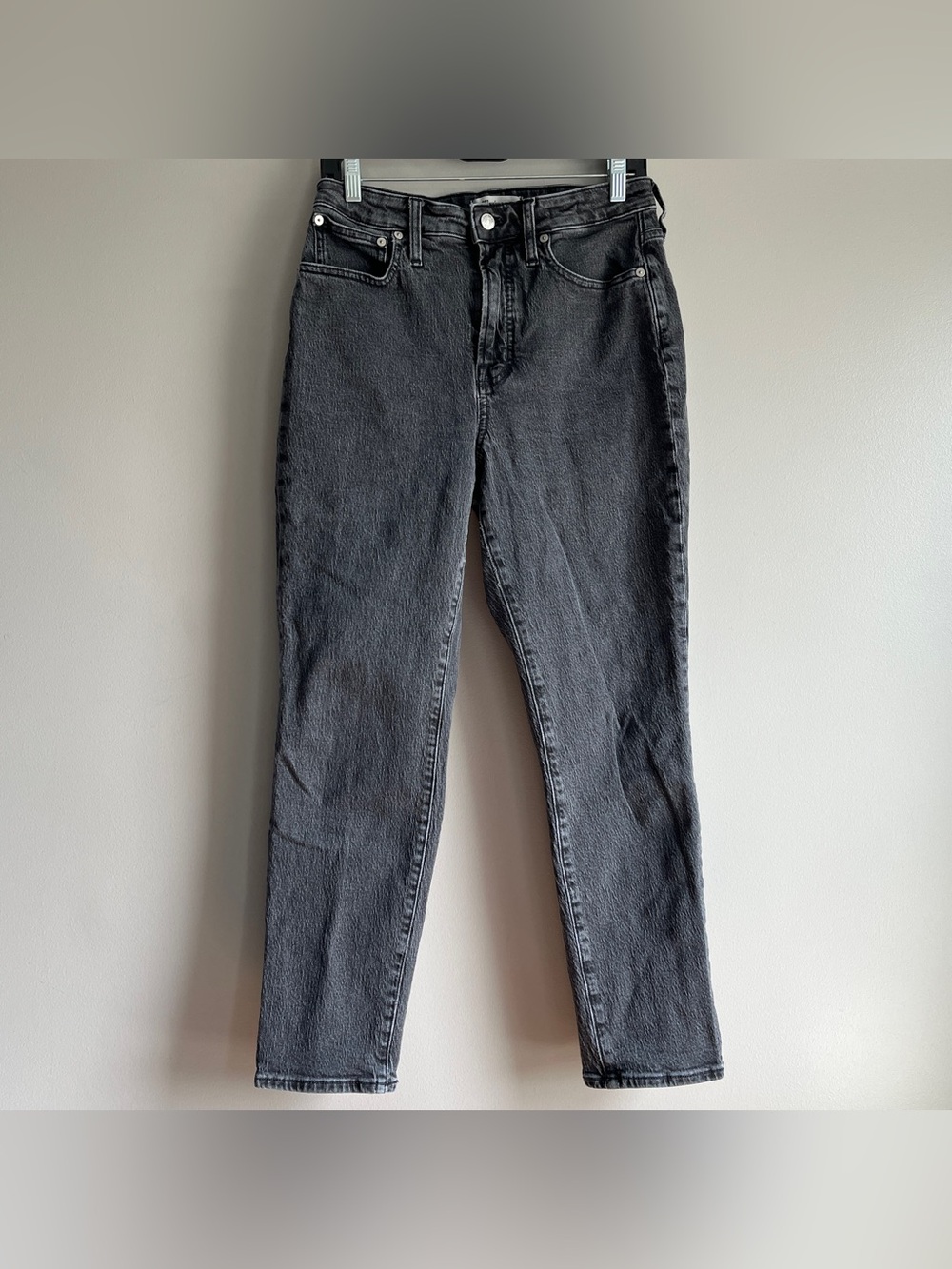 Madewell curvy perfect vintage jeans 27 lunar black tapered 90s hi rise stretch
